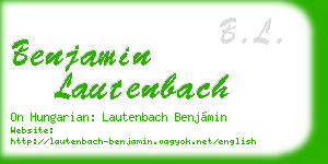benjamin lautenbach business card